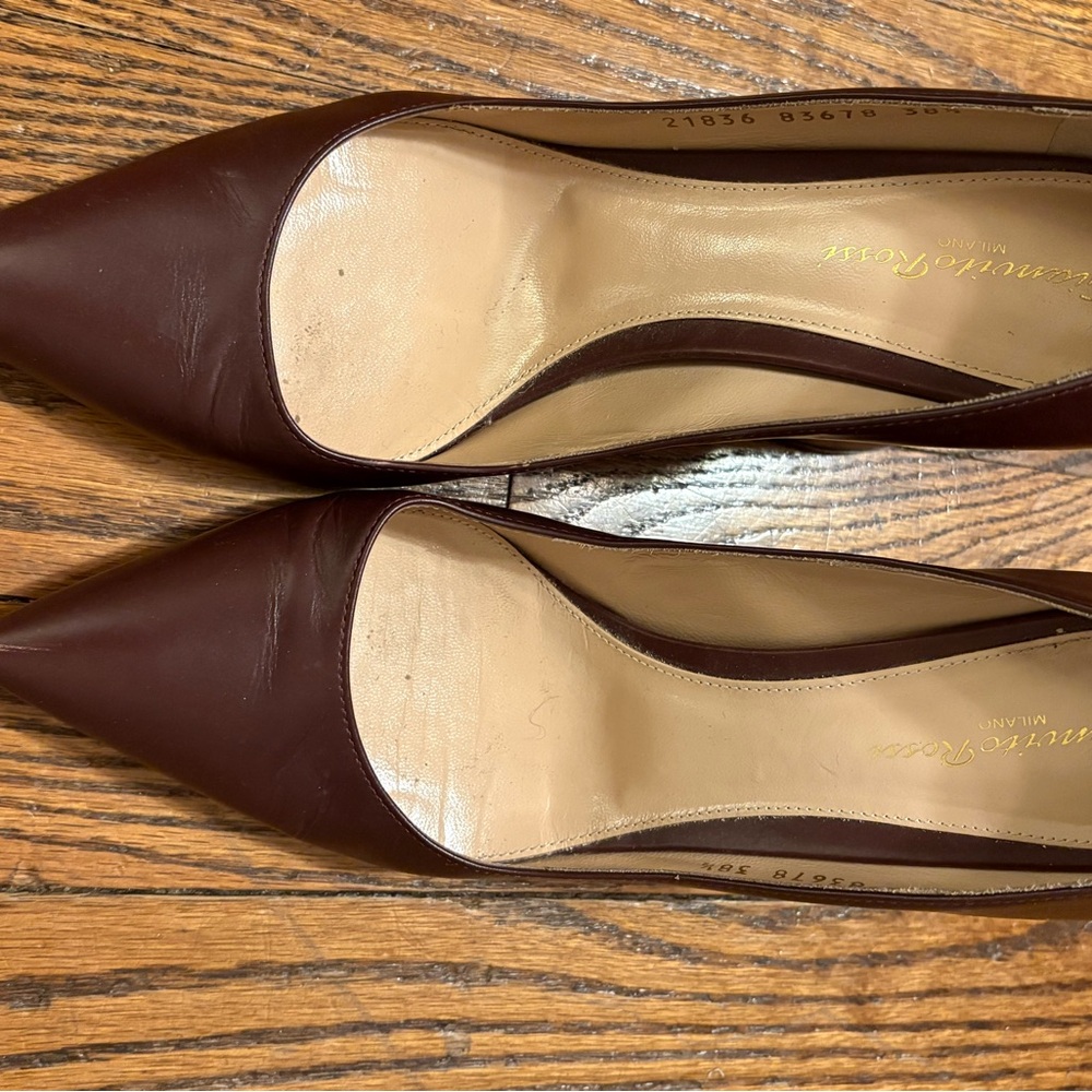 Gianvito Rossi burgundy heels shoes